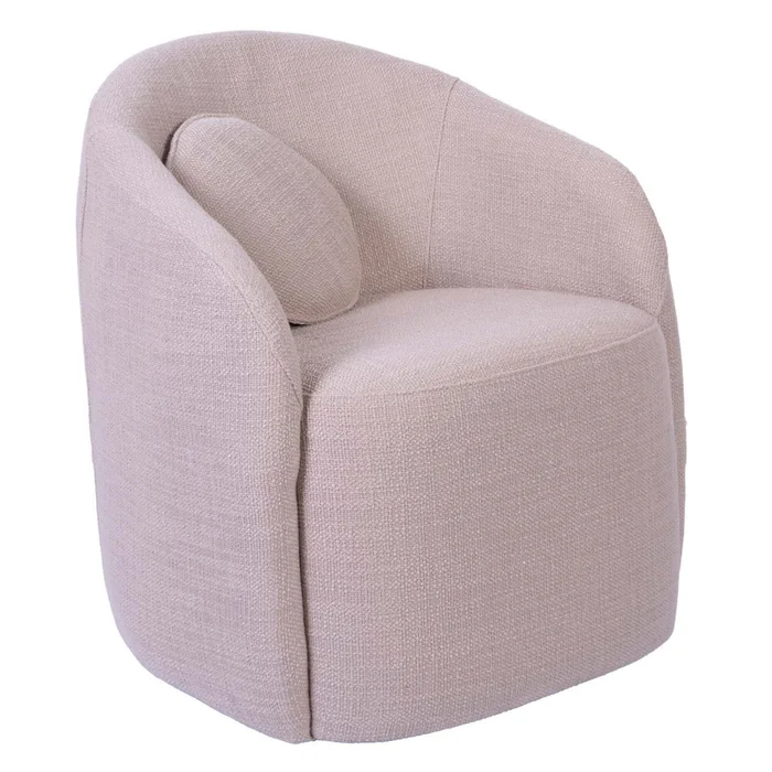 Butaca Giratoria Tela Natural-beige Paris Beige en Beige - Butacas, banquetas y puffs, Uruguay | Divino, vista 3