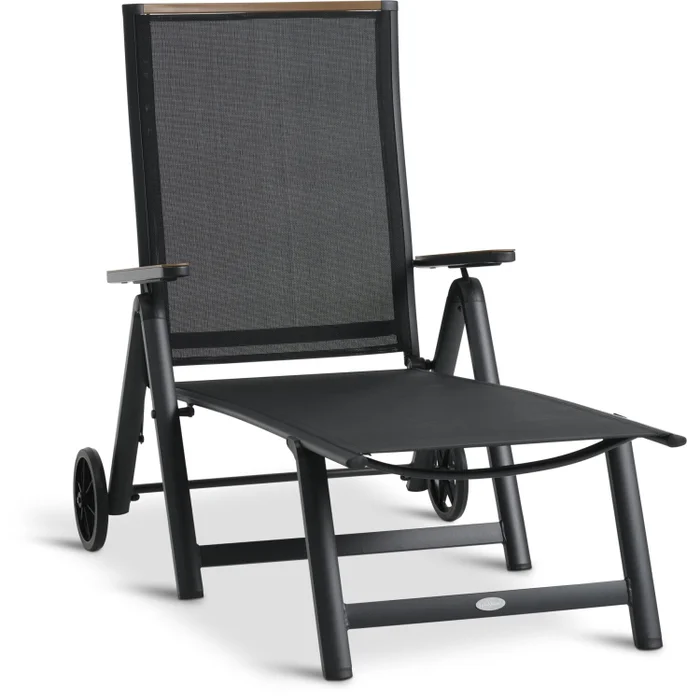Reposera BREDSTEN A79xL187 negro en Negro - Muebles para el exterior, Uruguay | JYSK