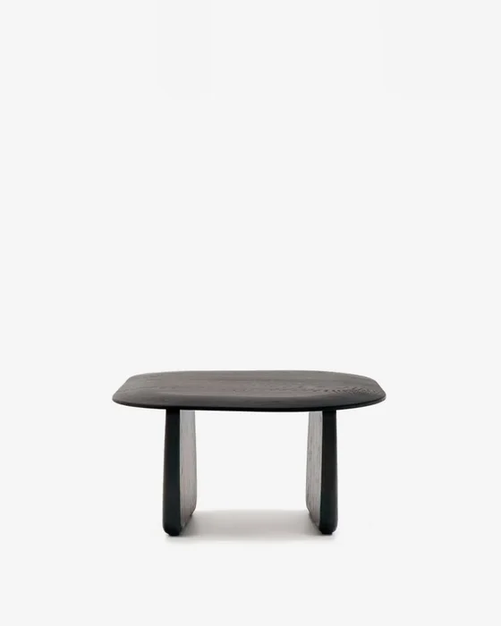 Mesa auxiliar Pirita de madera maciza de roble con - acabado negro 70,6 x 70 cm FSC 100% en Negro - Mesas de arrimo, Uruguay | Kavehome, vista 6