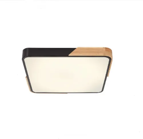 Plafón Aplique de Techo Cuadrado 30 cm Negro - Lámparas colgantes, Uruguay | Berna home