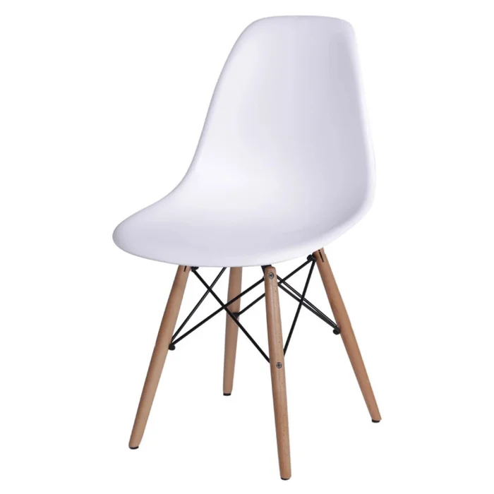 Silla Eames DKR - Base En Madera - Blanco en Blanco - Sillas, Uruguay | Rústico Hogar