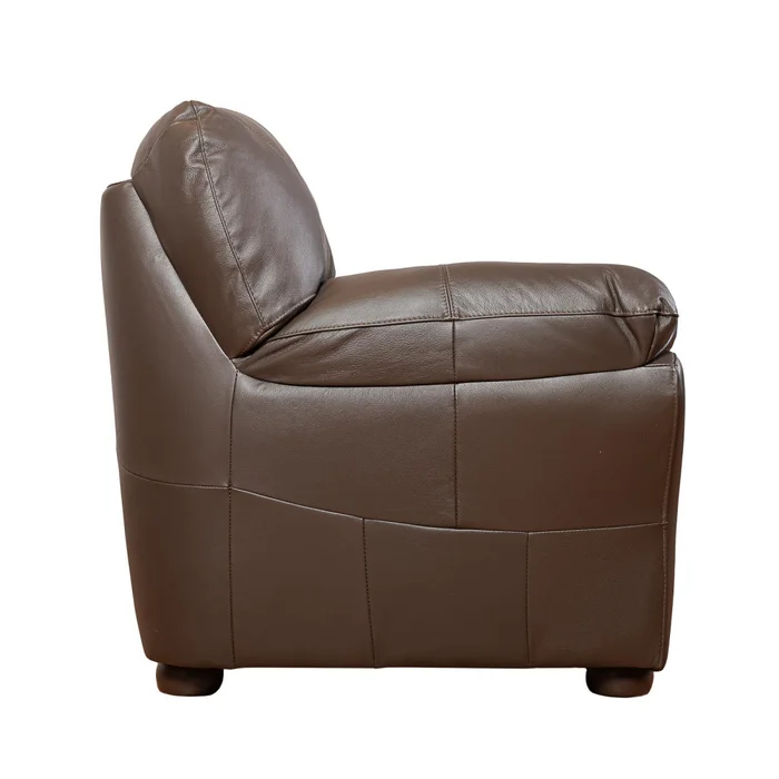 Sillón 2 Cuerpos Cuero Marron Florencia Choc. en Marrón - Sillones y sofás, Uruguay | Divino, vista 4