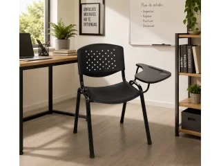 Silla con mesa rebatible a la izquierda en Negro - Escritorios y sillas de escritorio, Uruguay | Que Sal Muebleria, vista 2
