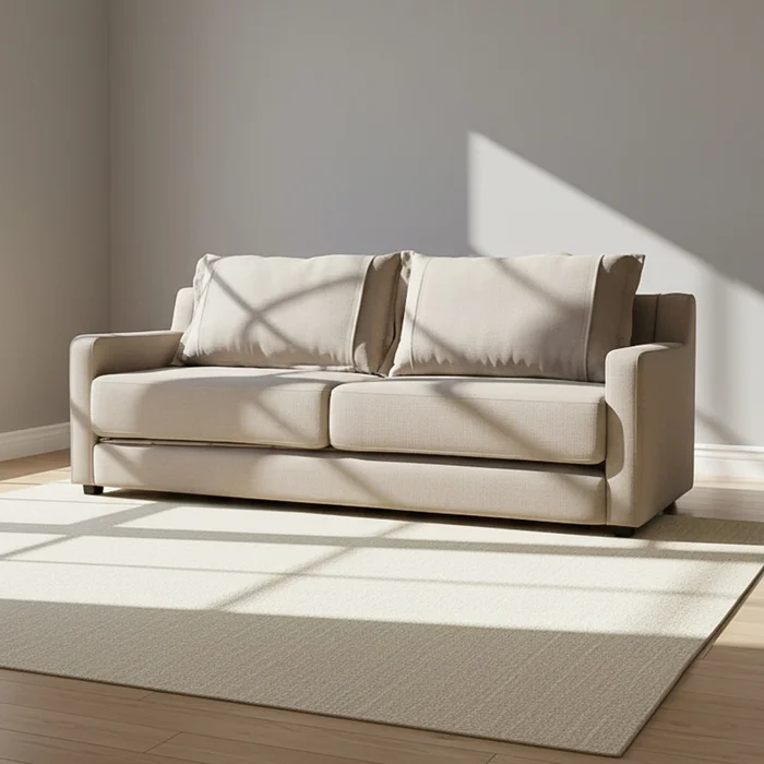 Sofá Cama Tela Natural-beige Natura Crema en Beige - Sillones y sofás, Uruguay | Divino