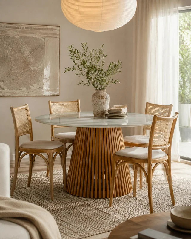 MESA MIAMI TAPA VIDRIO 120 CM - Muebles, Uruguay | Indrana, vista 3
