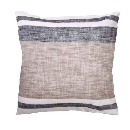 Almohadón Algodon Gris Coonor Rayas Grisoscu en Gris - Textiles, Uruguay | Divino
