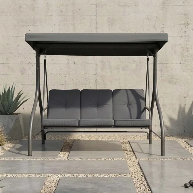 Hamaca 3 Cajones Acero-y-poliester Gris Salamanca en Gris - Muebles para el exterior, Uruguay | Divino