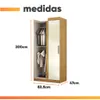 Ropero Placard Modular 1 Puerta Con Estantes 100% Mdp - Roperos y placares, Uruguay | Muebles Express, vista 3 de 4