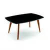 MESA DE COMEDOR MADERA CLARA C/VIDRIO 4MM en Negro - Mesas de comedor, Uruguay | Champagne Home, vista 1 de 2