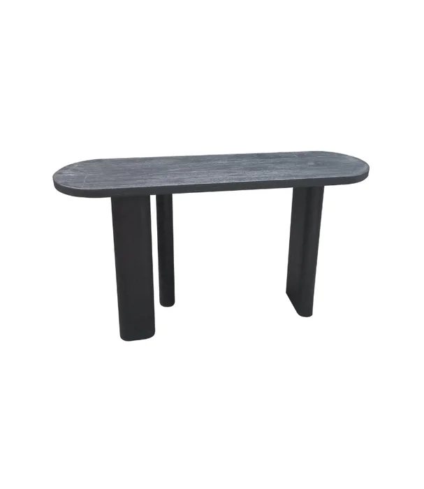 CONSOLA OSIM OVAL TEKA NEGRO en Negro - Aparadores y recibidores, Uruguay | Más Infinito Casa