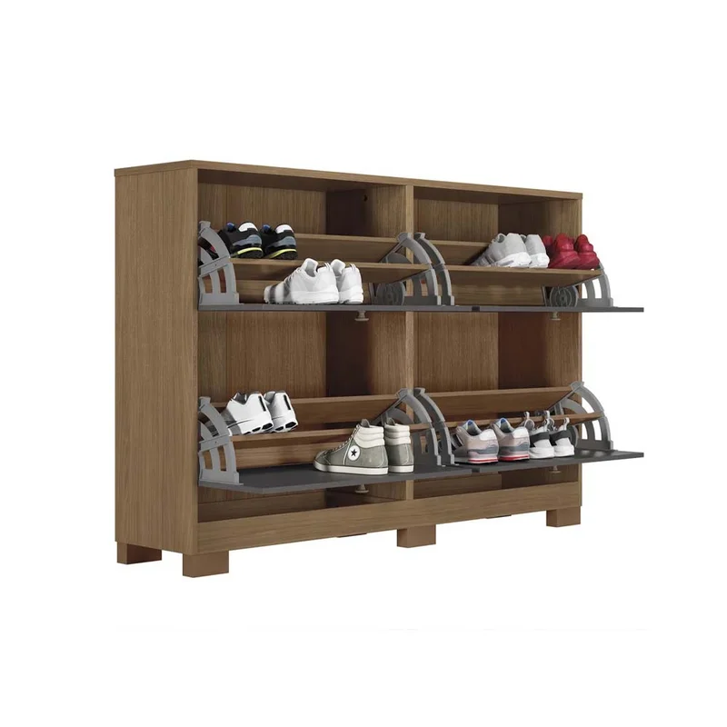 Comoda Zapatera Dormitorio 4 Puertas Con Patas en JATOBA/GRAFITO - Cómodas, Uruguay | Soy Hogar, vista 3