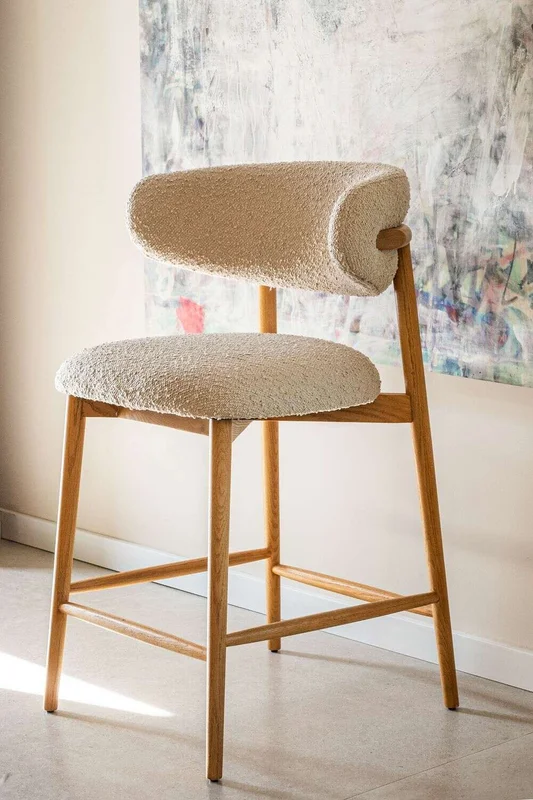 SILLA DE BAR ALLEGRA - FRESNO NATURAL en Blanco - Sillas, Uruguay | La Iberica, vista 4