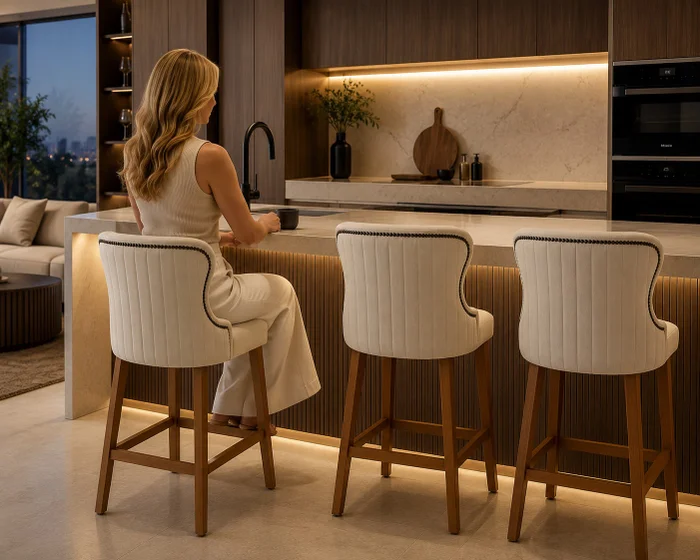 Banqueta Berlin en Beige - Muebles, Uruguay | Indrana