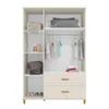 ROPERO RETRO MILKA OFF WHITE ACETINADO 8728 - Roperos y placares, Uruguay | Rosas Hermanos, vista 3 de 4
