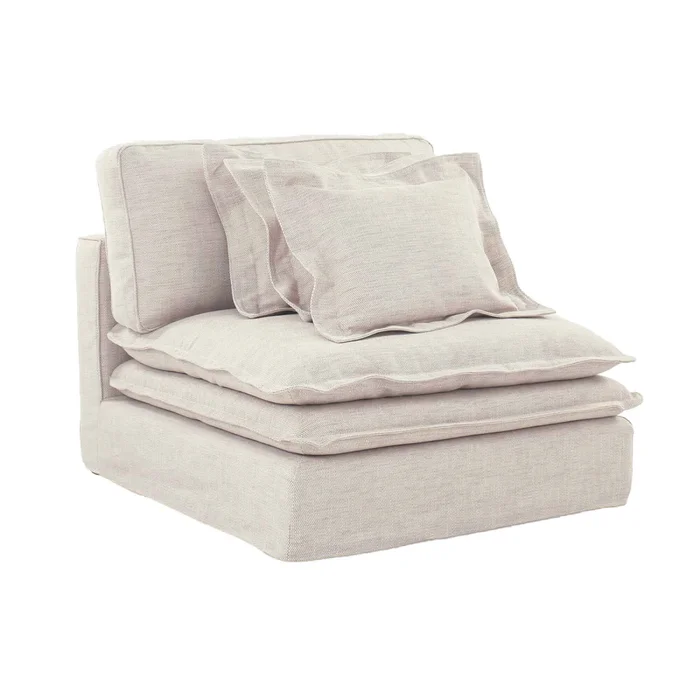 Sofá Modular Tela-premium Natural-beige Lazy Natural en Madera natural - Sillones y sofás, Uruguay | Divino, vista 2