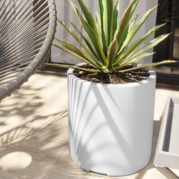 Macetero Cilindro 30 Blanco Alto 30cm x 30cm diametro, 20 lts en Blanco - Macetas, Uruguay | Champagne Home, vista 2