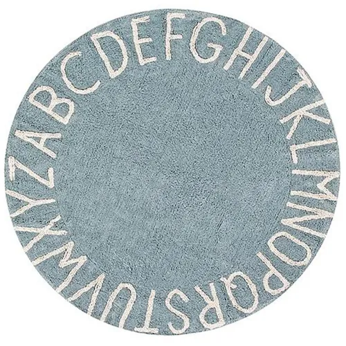 ALFOMBRA REDONDA POP 100CM CELESTE LETRAS - Textiles, Uruguay | Decohogar