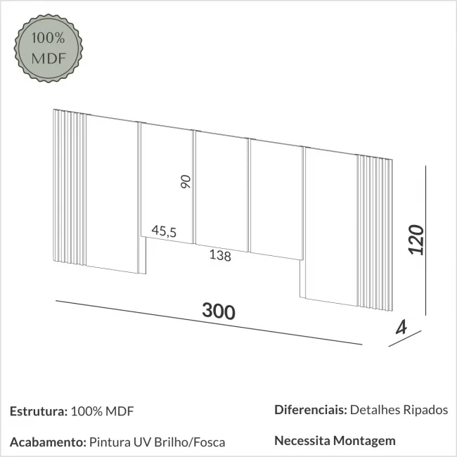 Respaldo de Cama Juno King en Limpiar - Respaldos de cama, Uruguay | Casa Brava, vista 3