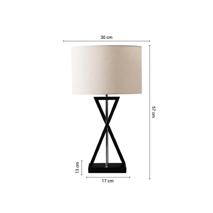 Lámpara de Mesa Laura en Negro - Lámparas de mesa, Uruguay | Serlux, vista 5