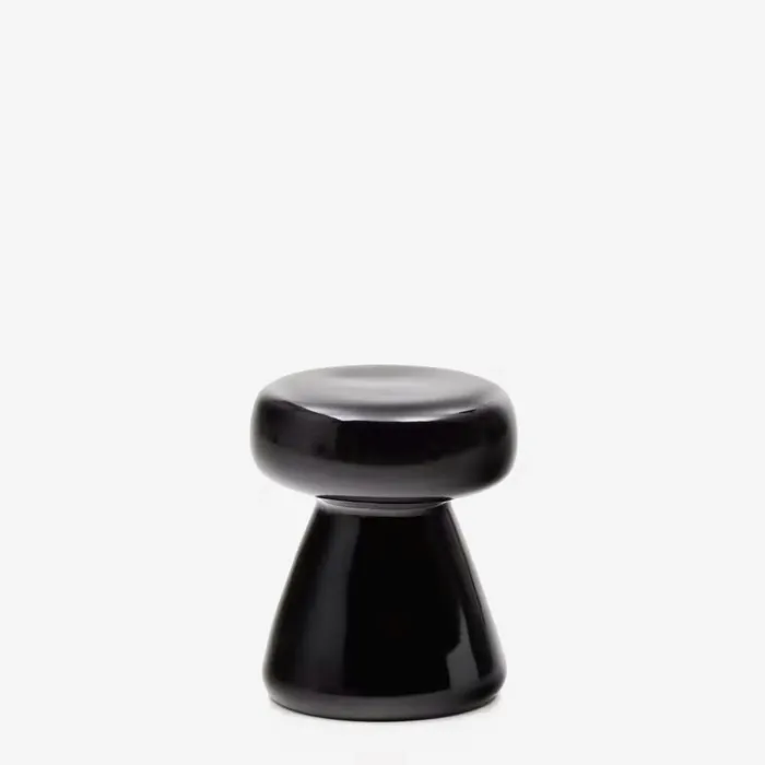 Mesa auxiliar Manya de cerámica negro Ø 38 cm en Negro, Uruguay | Kavehome