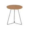 MESA LATERAL REDONDA - BASE LACA GRAFITO - TAPA TECA en Multicolor - Mesas de living, Uruguay | Champagne Home, vista 1 de 4
