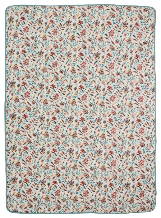 Manta acolchada KAMILLE 140x200 bl/petroleo en Azul - Textiles, Uruguay | JYSK