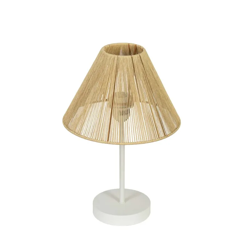 Lámpara De Mesa New Yo Natural/beige Rattán Ml238628 en Madera natural - Lámparas de mesa, Uruguay | Divino