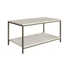 Mesa de Centro Ratona Rectangular Tapa Doble (Mármol y Hierro Dorado) - Mesas de living, Uruguay | Berna home, vista 1 de 5