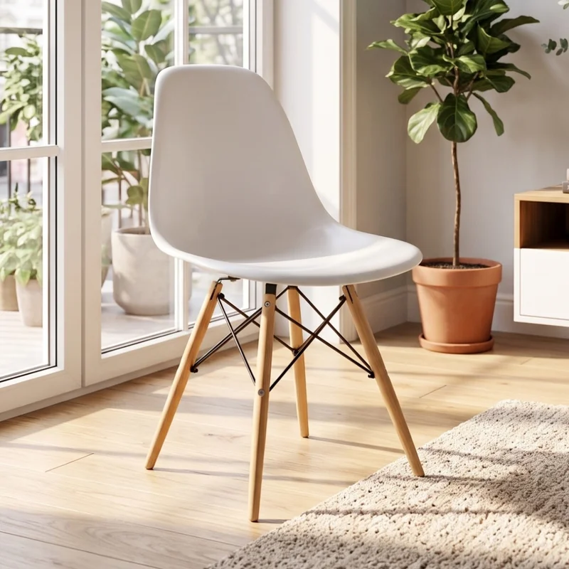 Juego de comedor 6 sillas Eames 120 - Blanco en Blanco - Mesas de comedor, Uruguay | Rústico Hogar, vista 4