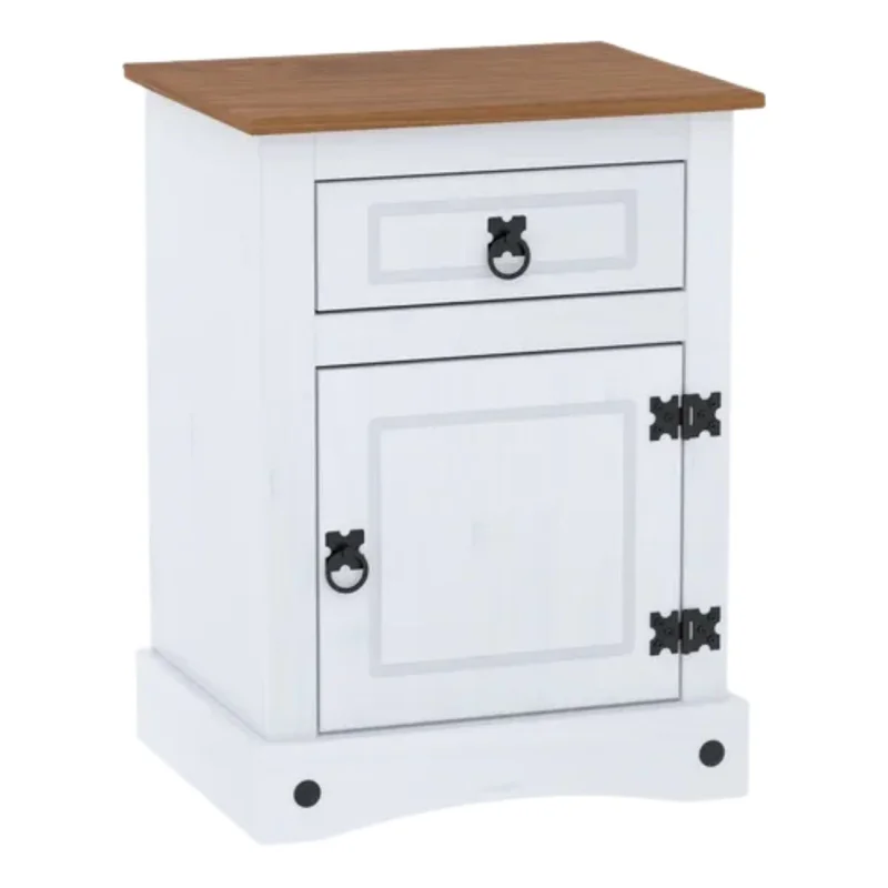 Promo 2 Mesa De Luz Linea Naturale - BLANCO en Blanco - Mesas de luz, Uruguay | La Cueva Muebles, vista 5