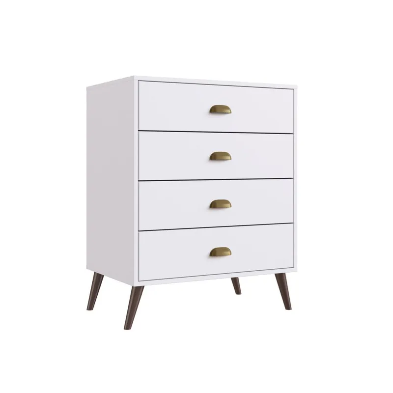 Comodas Cajoneras 4 Cajones Living Dormitorio Compacta en Blanco - Cómodas, Uruguay | Lais Muebles