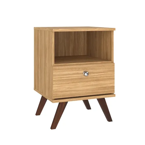 Mesa De Luz Linea Retro Living Dormitorio 1 Cajon Miel, Uruguay | Soy Hogar