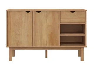 Aparador 2P/1C y nicho Mel/Gris Linea Nordica en Madera Maciza en Madera natural - Aparadores y recibidores, Uruguay | Quesal, vista 13