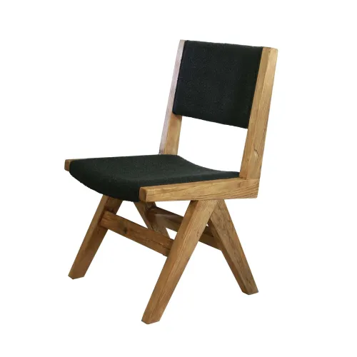 Silla De Comedor Madera Natural-beige Romero en Negro - Sillas, Uruguay | Divino
