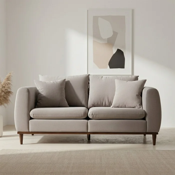 Sofá Vicenzo - Tela Microfibra - 2 cuerpos - FX4-11 (Tostado) en Beige - Sillones y sofás, Uruguay | NYR, vista 2