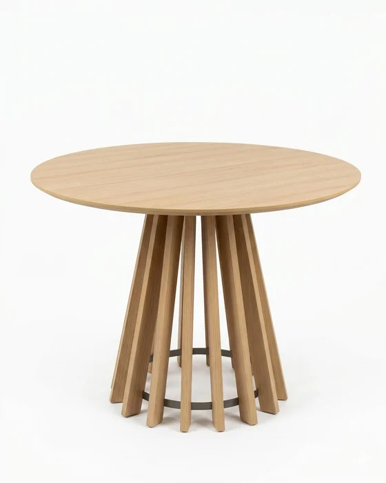Mesa de Comedor Pipa Redonda 110cm - Crudo en Madera natural - Mesas de comedor, Uruguay | Berna home
