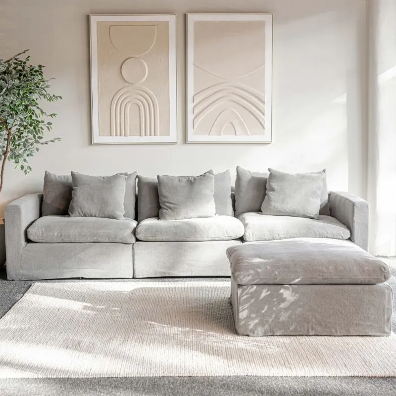 Sofá Serenitá / Gris claro en Gris - Sillones y sofás, Uruguay | Fábrica Italiana