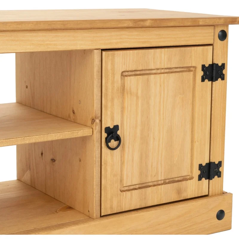 Rack 2 puertas 1 Estante - 120cm - Línea Monterrey - Natural en Madera natural - Muebles para TV, Uruguay | Ecowood, vista 5