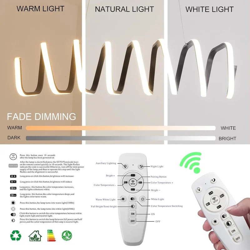 Luminaria led colgante 164W Negro en Negro - Lámparas colgantes, Uruguay | Decotech, vista 4