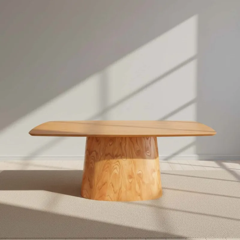 Mesa De Comedor Mdf-y-madera Marron Alice New en Madera natural - Mesas de comedor, Uruguay | Divino