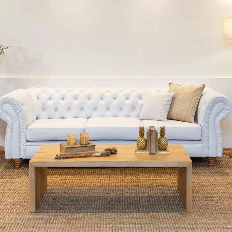 Sofa Chesterfield Cuero Vacuno en Marrón - Sillones y sofás, Uruguay | Marvic