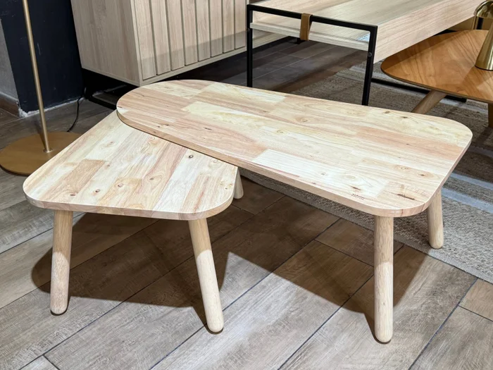 Mesa de Centro Montevideo - Madera de Caucho en Madera natural - Mesas de living, Uruguay | Berna Home, vista 4
