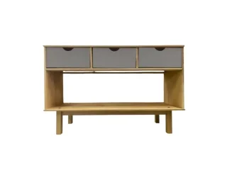 Aparador 3C Mel/gris Linea Nordica en Madera Maciza en Madera natural - Comedor, Uruguay | Que Sal Muebleria, vista 3