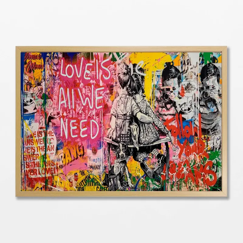 Banksy Grafitti N.01 en Multicolor - Láminas, Uruguay | La Cuadrería