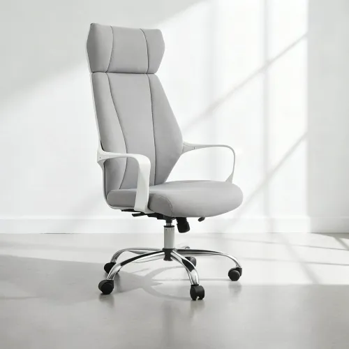 Silla De Oficina Tela-y-polipropileno Gris Arsene en Gris - Escritorios y sillas de escritorio, Uruguay | Divino