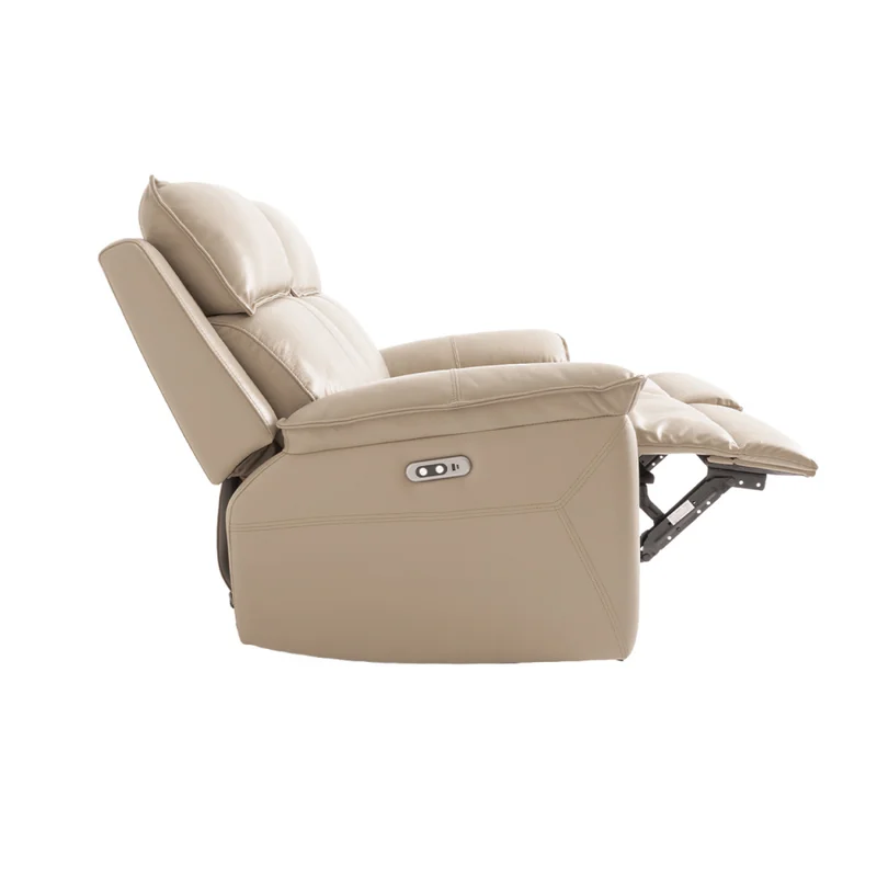 Recliner Eléctrico 2 Cuerpos Cuero-y-simil-cuero Marron Joshua Taupe en Beige - Sillones y sofás, Uruguay | Divino, vista 10