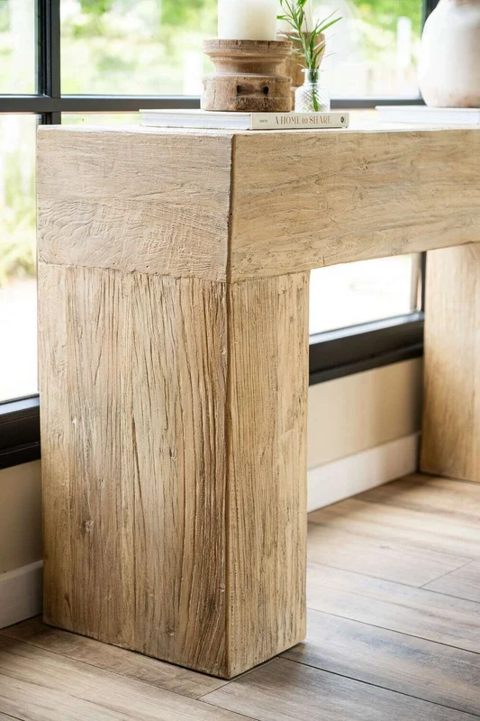 MESA DE ARRIMO / CONSOLA TAURET - 1.80 MTS en Madera natural - Bibliotecas, Uruguay | La Iberica, vista 10