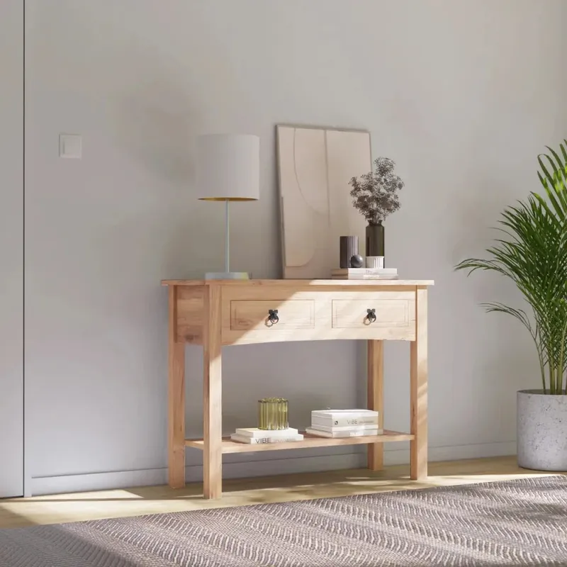 Mesa De Arrime Aparador Madera Maciza Línea Monterrey - Natural - Mesas de arrimo, Uruguay | Ecowood