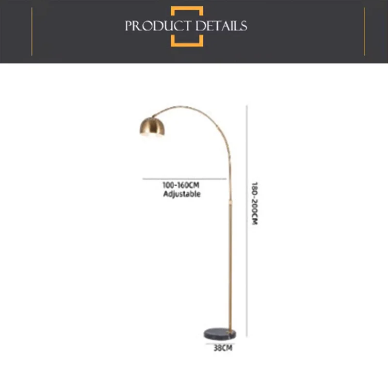 Lampara de pie Arco Gold en Dorado - Lámparas de mesa, Uruguay | Decotech, vista 6