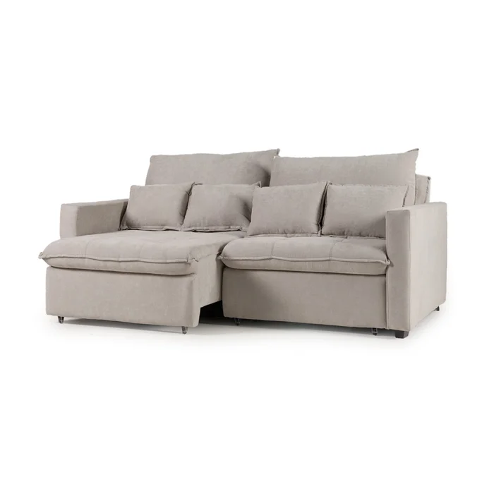 Sofá Cama Carmín - Tela Microfibra - 12091 (Gris) en Gris - Sillones y sofás, Uruguay | NYR, vista 2